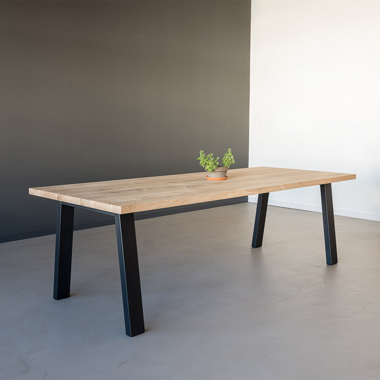 Borough Wharf Kettering Solid Oak Dining Table Wayfair.co.uk